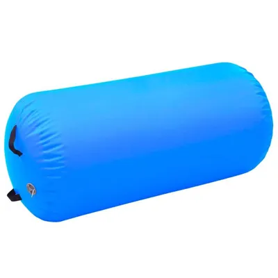 Zdjęcie produktu dla vidaXL Nadmuchiwany wałek gimnastyczny z pompką 120x90 cm PVC niebieski