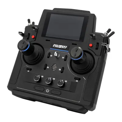 Produktbild von FLYSKY 2,4-GHz-Sender mit 18 Kanälen, 5D-Hall-Sensor-Gimbal, AFHDS-3-Fernsteuerung und 3,5-Zoll-TFT-Touchscreen für RC-Baufahrzeuge