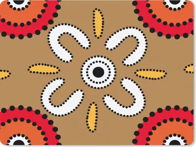 Produktbild von MuchoWow® Mauspad Mousepad Design - Blumen - Punkte 23x19 cm - Mousepads - Maus Mat - Pad - Mausunterlage - Schreibtischunterlage - Mauspad
