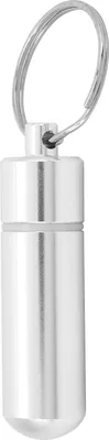 Produktbild von Mini-Pillendose aus Aluminiumlegierung, wasserdicht, mit Schlš¹sselanh?nger, Pillenhalter, Organizer fš¹r Reisen im Freien