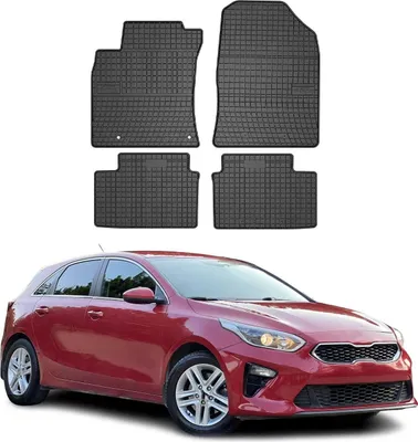 Obrázek produktu pro 2018-2025 Kia Ceed podlahové rohože gumové černé 4 ks