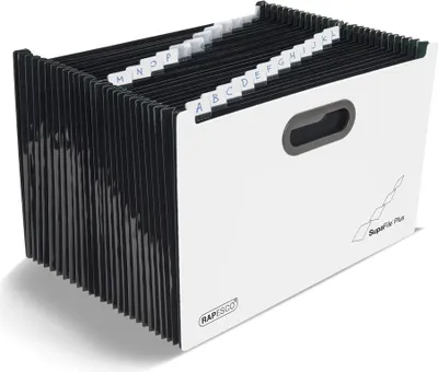 Produktbild von Rapesco 1622, Polypropylen (PP), Schwarz, Weiß, A4+, A4+, Landschaft, 26 Schublade(n)