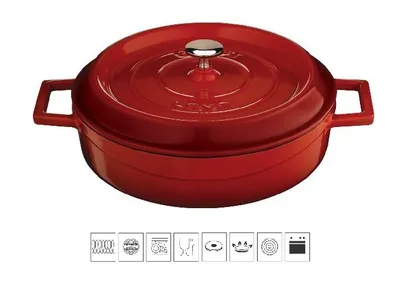 Obrázek produktu pro LAVA Metal Kastrol Ø 28 cm 35 L Litinový Červený LVYST28K2R