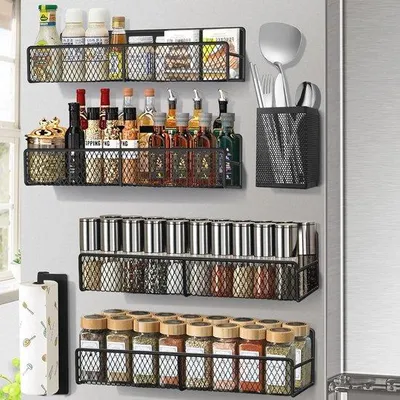 Produktbild von Starke Magnethaken für Küchenorganisation, Kräuter, Handtücher, Edelstahl