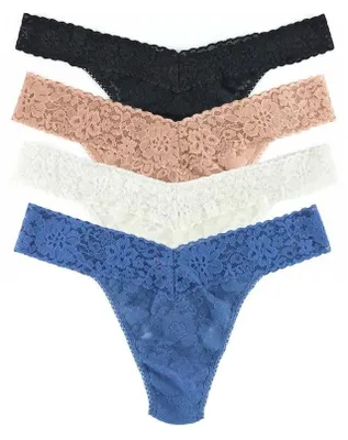 Zdjęcie produktu dla Bielizna damska, stringi z koronką, model "Original Rise", zestaw 4 sztuk