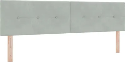 Zdjęcie produktu dla vidaXL Zagłówek jasnoszary 180 cm aksamit