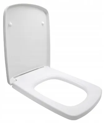 Produktbild von WC-Sitz für Koło Nova Pro / Geberit Selnova Square, Duroplast Weiß, Soft-Close, abnehmbar, 45 x 37 cm