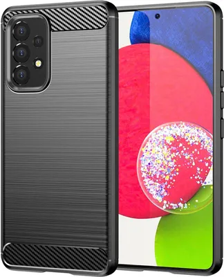 Produktbild von Silikon Hülle Bumper Carbon kompatibel mit SAMSUNG GALAXY A34 5G Case TPU Soft Schwarz