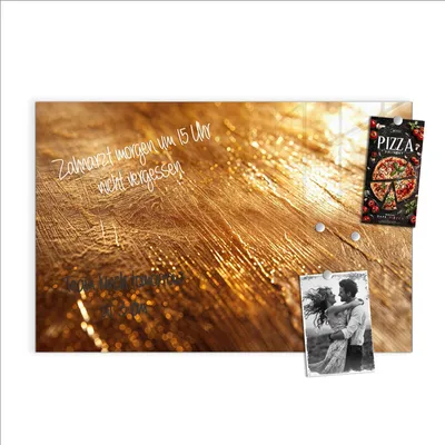 Produktbild von Magnettafel 60x40cm Pinnwand Whiteboard beschreibbar - Goldene Textur
