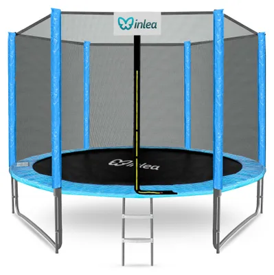 Produktbild von INLEA PREMIUM Jump Trampolin 305 cm mit Außen-Sicherheitsnetz - Hellblau