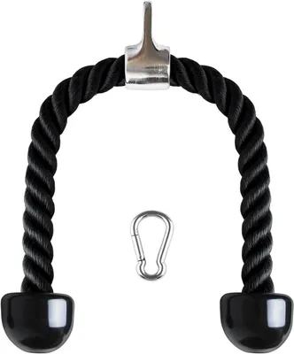 Produktbild von Fitnessgeräte-Zubehör Nylon Trizepsseil 60 cm, 28 mm Durchmesser, Antirutschgriffe, Für Lats und Bizeps