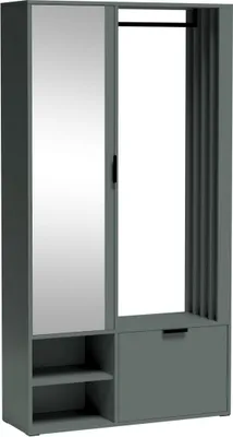 Produktbild von Minio, Garderobenset "MILO UNI", Garderobe, 100 cm, grüngraue Farbe