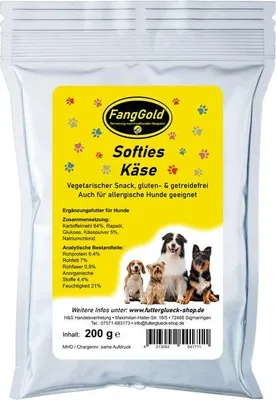 Produktbild von FangGold Softies Käse 200 g, weiche Hundeleckerli