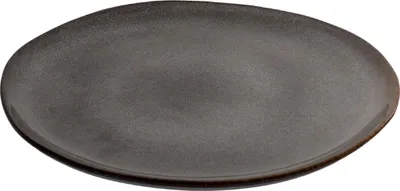 Produktbild von QUVIO Graue Essteller Selma - Essgeschirr - Teller - Geschirrset - Keramik - Grau - Braun - Durchmesser 27cm - 4er-Set