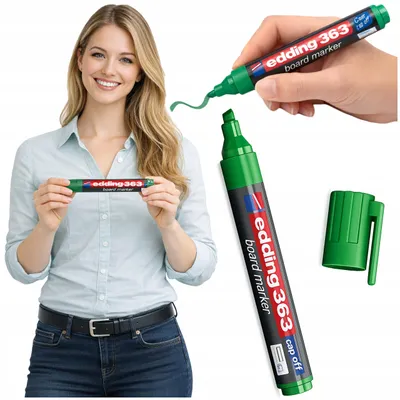 Produktbild von Edding Whiteboard-Marker, trocken abwischbar, 1,5 mm, Grün