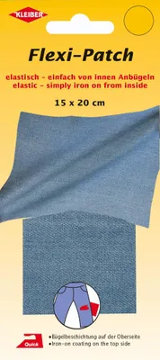 Elastische Flicken 10x20 cm, 1 Stück, hellblau, zum Aufbügeln