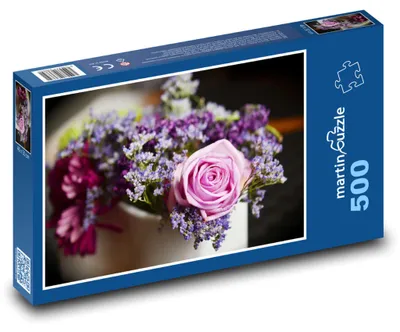 Obrázek produktu pro Puzzle 500 Kytice s růžemi a levandulí - martinpuzzle