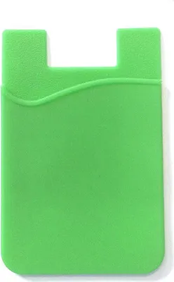 Produktbild von Mode Einfache Klebe Silikon-Karte Taschengeldbeutel für Handy Telefon grün