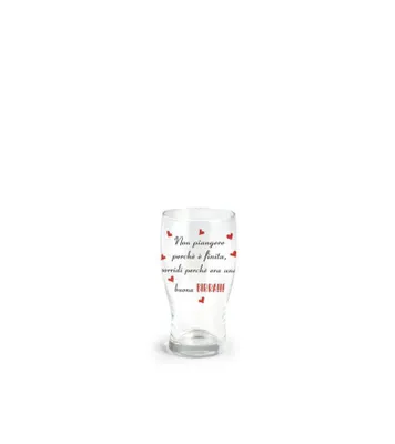 Immagine prodotto di Bicchiere per birra 40 cl con scritta non piangere perchè è finita sorridi perchè era una buona birra
