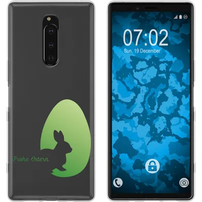 Produktbild von PhoneNatic Case kompatibel mit Sony Xperia 1 Silikon-Hülle Ostern M2