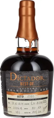 Produktbild von Dictador BEST OF 1980 EXTREMO Colombian Rum 37YO/200617/EX-B098 45% Vol. 0,7l