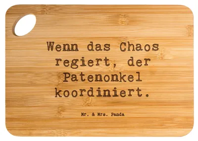Produktbild von Mr. & Mrs. Panda Brett Spruch Patenonkel Held - Transparent - Geschenk, Frühstücksbrettchen, herzerwärmende Sprüche, Familie, Holzbrett, essbrett, einzigartige Designs