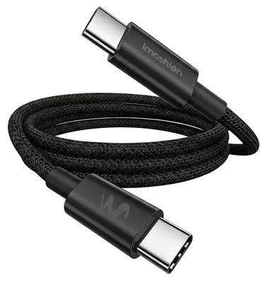 Productafbeelding van imoshion Braided USB-C naar USB-C kabel 100W - 0,5 meter - Zwart