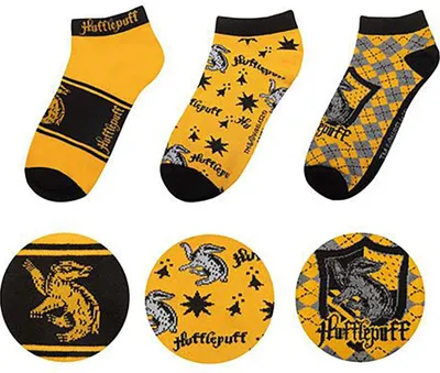 Produktbild von Cinereplicas Harry Potter Knöchelsocken 3pack Hufflepuff Gelb EU 35-45 Gelb EU 35-45