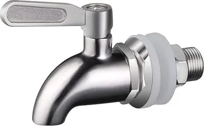 Image de ASKSA Distributeur de boissons en acier inoxydable, robinet rotatif à vin 304 pour fût de bière ou gallon (12mm)