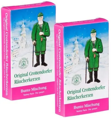 Produktbild von Original Crottendorfer - 2er Set Räucherkerzen Räucherkegel - Bunte Mischung