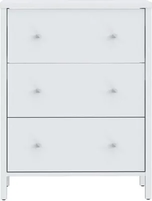 Image de Meuble sous lavabo Blanc, 3 tiroirs, 64 x 40 x 83 cm, IPSARION IPQZ211-120