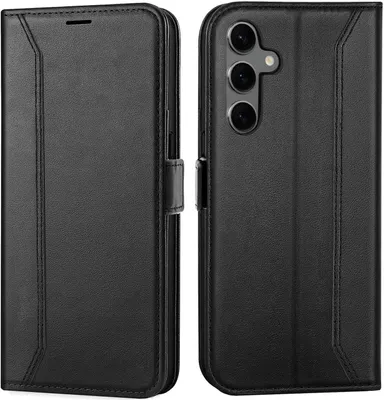Produktbild von Conie RFID Klapp Tasche für Samsung Galaxy S23 FE Kartenfach Hülle Rundumschutz in Schwarz
