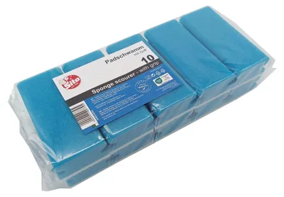 Produktbild von 10x Sito Padschwamm nicht kratzend, blau, 153 x 69 x 42 mm | Packung (10 Schwämme)
