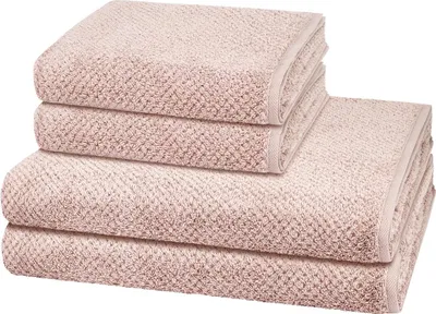 Produktbild von Cawö Pure 2 X Handtuch 2 X Duschtuch im Set Elegante Bordüre für stilvolle Akzente, Weiches Material für besten Komfort, Hohe Saugfähigkeit und Pflegeleichtigkeit