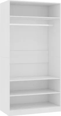 Produktbild von Kleiderschrank Weiß 100×50×200 cm Holzwerkstoff