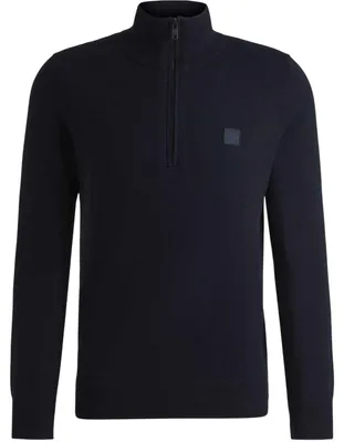 Produktbild von Boss - "Kanobix" Pullover für Herren, mit kurzem Reißverschluss GT31190 (M) (Dunkelblau)