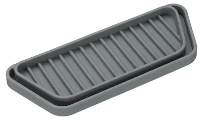 Silikon-Abtropfschale für Kühlschrank, 20,8 x 9,9 cm, grau