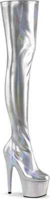 Produktbild von ADORE-3000HWR Damen Boots von Pleaser, Silber  , EU 41, US 11
