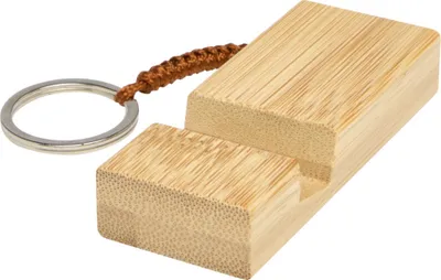 Produktbild von Handy-Ständer "Bosona", Bambus, Schlüsselkette PF4681 (Einheitsgröße) (Holz)