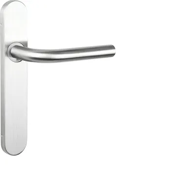 Immagine prodotto di Maniglie per porte Lavuzo Oristano in acciaio inox con piastra arrotondata - per set