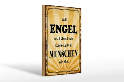 Produktbild von Holzschild Spruch 20x30cm weil Engel nicht überall sein