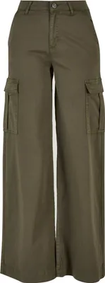 Produktbild von Urban Classics Ladies - Wide Leg Twill Cargo Hose - W34