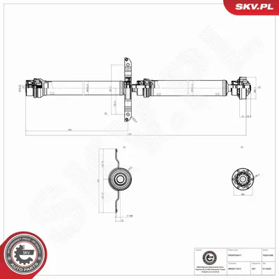 Produktbild von ESEN SKV Kardanwelle Gelenkwelle Achsantrieb für AUDI Q5 (8RB) Hinten 76SKV048