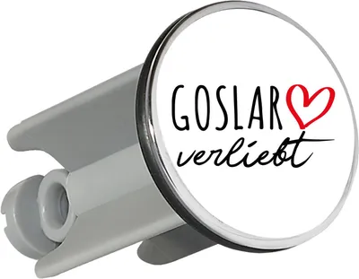 Produktbild von Huuraa Waschbeckenstöpsel Goslar verliebt 4cm höhenverstellbar Abflussstopfen Geschenkidee