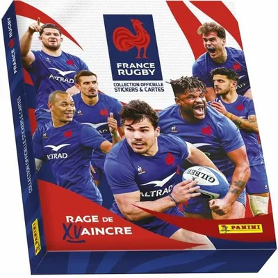 Produktbild von Sammelbox Rugby-Team von Frankreich – Rage de Vaincre, 1 Album + 18 Hüllen + 3 Karten, limitierte Auflage – PANINI
