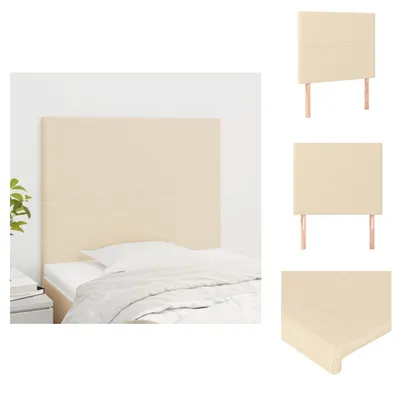 Immagine prodotto di vidaXL Testiere 2 pezzi Tessuto crema 90x5x78/88 cm - Testate e piedi