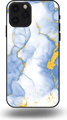 Produktbild von Smartphonica Handyhülle geeignet für iPhone 11 Pro mit Hellblau Gold Marmor Print - TPU Backcover Case Hellblau Gold Marmor Design