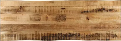 Produktbild von Tischplatte mit Baumkante 120x40x2,5 cm Raues Mango Massivholz