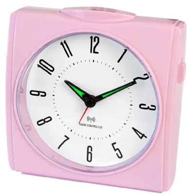 Produktbild von XXL Funk-Wecker analog mit DCF77 – große Anzeige, Snooze & Beleuchtung, rosa
