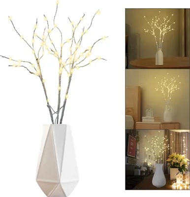 Produktbild von Jayseuw Lichterzweige 3er Set Leuchtzweige Zweiglicht mit Timerfunktion Weihnachten LED